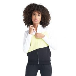 Bluza z zamek błyskawiczny na co dzień na siłownię. Żółte bluzy damskie LEONE 1947 APPAREL, z bawełny, bez zapięcia, na fitness i siłownię. W wyprzedaży za 218.92 zł.