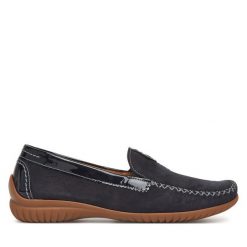 Mokasyny Gabor. Niebieskie mokasyny damskie Gabor, bez obcasa. Za 449.99 zł.