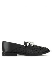 Badura Mokasyny CALLA-V179217-325 Czarny. Czarne mokasyny damskie Badura, ze skóry, bez obcasa. Za 299.99 zł.