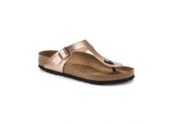 Klapki Birkenstock Gizeh, Birko Flor Damskie. Klapki damskie Birkenstock, bez wzorów, z materiału, bez obcasa, bez zapięcia. Za 388.15 zł.