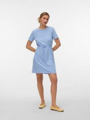 Vero Moda Sukienka w kolorze błękitnym rozmiar: M. Niebieskie sukienki damskie Vero Moda, bez wzorów, z bawełny, bez ramiączek. Za 60.45 zł.