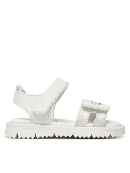 Calvin Klein Jeans Sandały V1A2-82039-1013X M Biały. Białe sandały dziewczęce Calvin Klein Jeans, z jeansu, bez obcasa, bez zapięcia. Za 169.99 zł.
