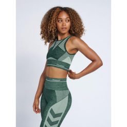 Damski biustonosz sportowy Hummel hmlluna seamless. Zielone biustonosze sportowe damskie Hummel, bez wzorów. Za 178.00 zł.