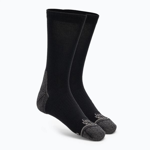 Skarpety Jack Wolfskin Urban Merino CL C. Czarne skarpetki damskie Jack Wolfskin, bez wzorów, z elastanu. Za 119.99 zł.