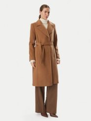 LAUREN RALPH LAUREN Płaszcz wełniany 297962169007 Brązowy jasny Regular Fit. Brązowe płaszcze damskie Lauren Ralph Lauren, na zimę, bez wzorów, z syntetyku, bez kaptura. Za 2,199.00 zł.
