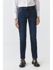 TATUUM Dżinsy "Saros" - Slim fit - w kolorze granatowym rozmiar: 44. Niebieskie jeansy damskie TATUUM. Za 214.70 zł.