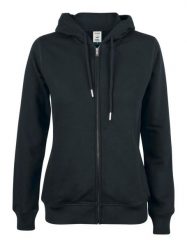 Clique Premium OC Hoody Full Zip Women — damska bluza z kapturem z bio-bawełny. Czarne bluzy damskie CLIQUE, s, bez wzorów, z bawełny, z kapturem. Za 295.60 zł.