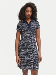 Tommy Hilfiger Sukienka codzienna 1985 Pique WW0WW49719 Granatowy Regular Fit. Niebieskie sukienki damskie Tommy Hilfiger, bez wzorów, z bawełny, bez ramiączek. Za 489.99 zł.