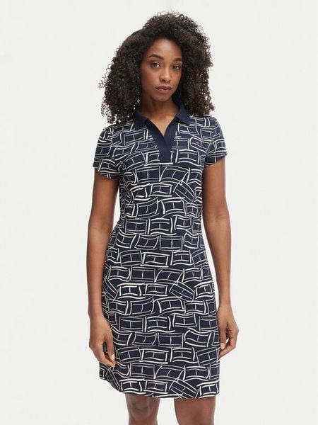 Tommy Hilfiger Sukienka codzienna 1985 Pique WW0WW49719 Granatowy Regular Fit. Niebieskie sukienki damskie Tommy Hilfiger, bez wzorów, z bawełny, bez ramiączek. Za 321.99 zł.