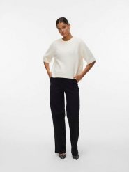 Vero Moda Sweter w kolorze kremowym rozmiar: L. Brązowe swetry klasyczne damskie Vero Moda, l, z wełny, bez kołnierzyka. Za 109.95 zł.