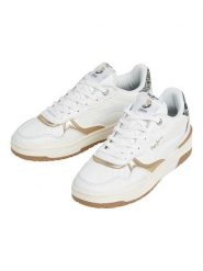 Pepe Jeans FOOTWEAR Sneakersy "Chester" w kolorze złoto-białym rozmiar: 37. Białe obuwie sportowe damskie Pepe Jeans FOOTWEAR, z jeansu, bez zapięcia. Za 144.58 zł.