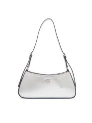 Calvin Klein Torebka Ck Metallic Small Shoulder Bag LV04F3304G Srebrny. Szare torebki klasyczne damskie Calvin Klein, ze skóry, bez dodatków. Za 409.99 zł.