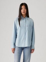 Levi's Koszula w kolorze błękitnym rozmiar: XS. Niebieskie koszule damskie Levi's, s, bez wzorów, bez kołnierzyka, bez ramiączek. Za 132.05 zł.