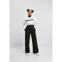 Damska bluza z kapturem Urban Classics Starter Cropped. Białe bluzy damskie Starter, bez wzorów, z kapturem. Za 244.50 zł.