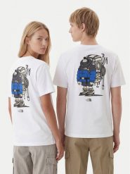 The North Face T-Shirt NF0A8JB4 Biały Relaxed Fit. Białe t-shirty damskie The North Face, m, bez wzorów, z bawełny, bez kołnierzyka. Za 149.99 zł.