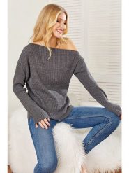 LA Angels Sweter w kolorze antracytowym rozmiar: L. Czarne swetry klasyczne damskie LA Angels, l, z bawełny, bez kołnierzyka. Za 122.96 zł.