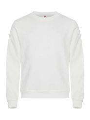 Clique Basic Roundneck bluza unisex z okrągłym dekoltem – white. Białe bluzy damskie CLIQUE, xl, bez wzorów, z bawełny, bez kaptura. Za 155.74 zł.