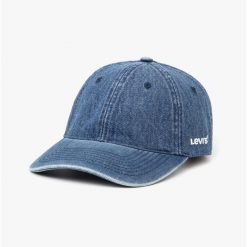 Czapka Levi's 235285-6-10 unisex. Niebieskie czapki damskie Levi's, na jesień, bez wzorów, z materiału. Za 117.70 zł.
