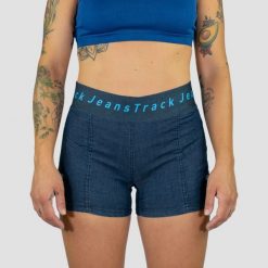 Krótkie dżinsy kobiety wspinaczkowe. Niebieskie jeansy damskie JEANSTRACK. Za 319.00 zł.