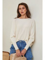 Joséfine Sweter "Hajos" w kolorze kremowym rozmiar: L. Brązowe swetry klasyczne damskie Joséfine, l, z kaszmiru, bez kołnierzyka. Za 149.31 zł.