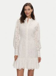 YAS Sukienka koktajlowa Alessia 26034658 Biały Regular Fit. Białe sukienki damskie YAS, bez wzorów, z bawełny, wizytowe, bez ramiączek. Za 289.99 zł.