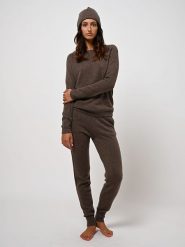 AUTHENTIC CASHMERE Kaszmirowe spodnie dresowe "Ferrand" w kolorze brązowym rozmiar: XXL. Brązowe spodnie dresowe damskie AUTHENTIC CASHMERE, na lato, xxl, bez wzorów, z dresówki. Za 343.41 zł.