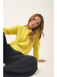 Just Cashmere Kaszmirowy sweter "Amala" w kolorze żółtym rozmiar: L. Żółte swetry klasyczne damskie Just Cashmere, l, z kaszmiru, bez kołnierzyka. Za 739.99 zł.