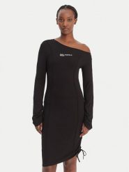 Karl Lagerfeld Jeans Sukienka codzienna B1W13045 Czarny Slim Fit. Czarne sukienki damskie Karl Lagerfeld Jeans, bez wzorów, z jeansu, bez ramiączek. Za 569.99 zł.