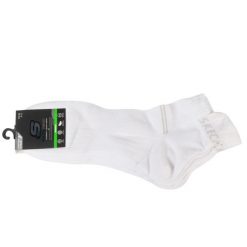 Skarpetki sportowe dla dorosłych 3PPK Bamboo Mesh Quarter Socks. Białe skarpetki damskie Skechers, bez wzorów, z elastanu. Za 59.99 zł.