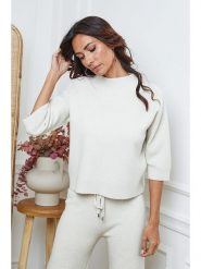 So Cachemire Sweter "Dylia" w kolorze beżowym rozmiar: S. Brązowe swetry klasyczne damskie So Cachemire, s, ze splotem, bez kołnierzyka. Za 182.72 zł.