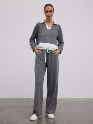 BGN Spodnie w kolorze szarym rozmiar: 36. Szare spodnie materiałowe damskie BGN, bez wzorów, z materiału. Za 95.92 zł.