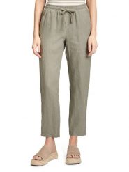 CARTOON Lniane spodnie w kolorze zielonym rozmiar: 34. Zielone spodnie materiałowe damskie Cartoon, bez wzorów, ze lnu. Za 130.99 zł.