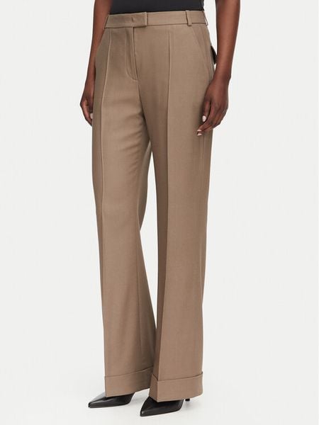 BOSS Spodnie materiałowe Talia5 50564488 Brązowy Regular Fit. Brązowe spodnie materiałowe damskie Boss, bez wzorów, z lyocellu. Za 857.99 zł.