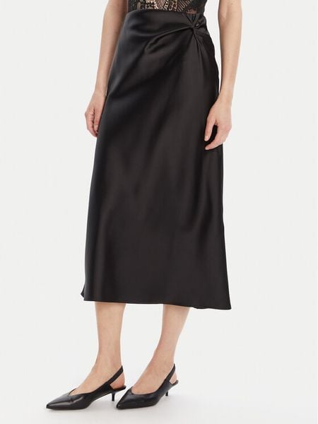 Rinascimento Spódnica midi CFC0125416003 Czarny Regular Fit. Czarne spódnice damskie Rinascimento, xl, bez wzorów, z syntetyku, midi. Za 169.99 zł.