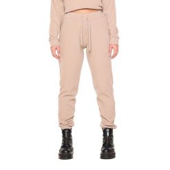 Spodnie dresowe miękki z sznurek regulacyjny na co dzień. Brązowe obuwie sportowe damskie LEONE 1947 APPAREL, bez wzorów, z bawełny. W wyprzedaży za 151.56 zł.