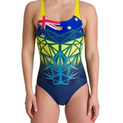 Strój kąpielowy damski jednoczęściowy na basen Arena Australia. Czerwone stroje jednoczęściowe Arena, bez wzorów. Za 129.99 zł.