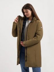 TRAVELIN' Kurtka przeciwdeszczowa 3w1 w kolorze czarno-oliwkowym rozmiar: 3XL. Brązowe kurtki sportowe damskie Travelin', xl, bez wzorów, bez kaptura. Za 587.99 zł.