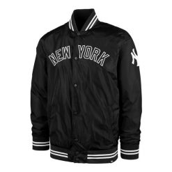 Kurtka New York Yankees MLB. Czarne kurtki sportowe damskie 47 Brand, s, bez wzorów, z materiału, bez kaptura. Za 393.00 zł.