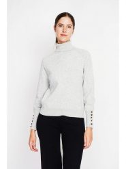 William de Faye Golf w kolorze jasnoszarym rozmiar: 40. Szare golfy damskie William de Faye, bez wzorów, bez ramiączek. Za 126.99 zł.