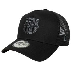 Czapka z daszkiem kibicowska FC Barcelona New Era. Czarne czapki z daszkiem damskie FC BARCELONA, bez wzorów. Za 159.00 zł.