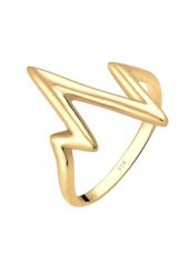 Elli Damskie bicie serca Geo Look w srebrze próby 925 Sterling Silver Pierścionki 1 ct. Szare pierścionki damskie Elli, srebrne. Za 211.64 zł.