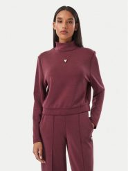 Guess Bluza V4YQ05 KCAY2 Bordowy Regular Fit. Czerwone bluzy damskie Guess, m, z aplikacjami, z syntetyku, bez kaptura. Za 324.99 zł.