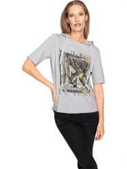 Heine Bluza w kolorze jasnoszarym rozmiar: 46. Szare bluzy damskie Heine, bez wzorów, z kapturem. Za 78.47 zł.