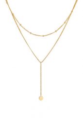 Elli Damski Y- łańcuszek kulkowy płytka w srebrze próby 925 Sterling Silver Naszyjniki 1 ct. Szare naszyjniki damskie Elli, srebrne. Za 298.99 zł.