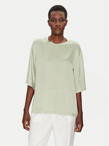 ViCOLO Bluzka TD0013 Zielony Relaxed Fit. Zielone bluzki damskie ViCOLO, s, bez wzorów, z wiskozy, bez kołnierzyka, bez ramiączek. Za 149.99 zł.