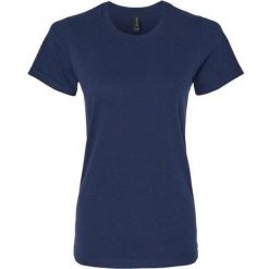 Damska Koszulka Softstyle O Średniej Grubości. Niebieskie bluzki damskie GILDAN, m, bez wzorów, sportowe, bez kołnierzyka, bez ramiączek. Za 44.99 zł.