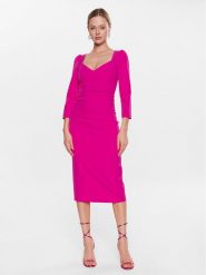 Nissa Sukienka codzienna RZ13994 Różowy Slim Fit. Czerwone sukienki damskie Nissa, bez wzorów, z syntetyku, bez ramiączek. Za 1,239.00 zł.