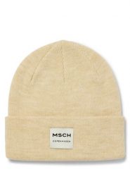 Msch Copenhagen czapka wełniana MSCHMojo Kobiety Wełna beżowy, ONE SIZE. Brązowe czapki damskie MSCH Copenhagen, na zimę, bez wzorów, z dzianiny. Za 89.95 zł.