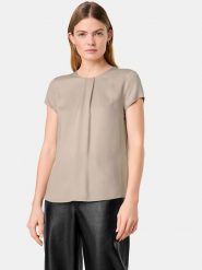 Gerry Weber Bluzka w kolorze beżowym rozmiar: 38. Brązowe bluzki damskie Gerry Weber, s, bez wzorów, z wiskozy, klasyczne, bez kołnierzyka, bez ramiączek. Za 132.45 zł.