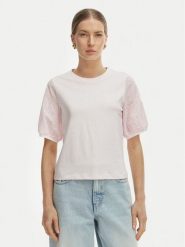Vero Moda Bluzka Janni 10340706 Różowy Regular Fit. Czerwone bluzki damskie Vero Moda, l, bez wzorów, z bawełny, bez kołnierzyka, bez ramiączek. Za 99.99 zł.